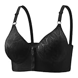 Gkojhj BH mit Trägern und ohne Bügel Push Up Bralette Minimizer Front Knöpfe Sexy Bequem BH...