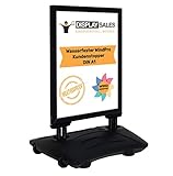 DISPLAY SALES Kundenstopper WINDPRO® SLIM | Wasserfester Werbeaufsteller in DIN A1 | Plakatständer...