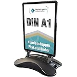 DisplayLager, Dänische Qualität - Schwarzer Plakatständer Wind-Sign | Für Postermass DIN A1...
