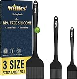 Walfos Silikon-Backpinsel, 3er-Set, hitzebeständiger Silikon-Backpinsel Küchenpinsel zum Kochen...