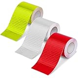 Adiwo Reflektorband Selbstklebend, 3 Rollen 3 m x 5 cm Zuschneidbar Reflektor Aufkleber...