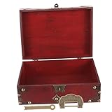 Garneck Vintage Holz Schmuckkästchen mit Kleinem Schloss Multifunktionale Schmuckaufbewahrungsbox...