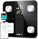 RunSTAR Körperanalysewaage, Digitale Waage mit hoher Genauigkeit und großem Display für BMI,...