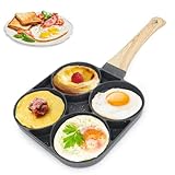 Umllpet Spiegeleipfanne, Pancake Pfanne, Eier Pfanne mit 4 Loch Augenpfanne Antihaft-Aluminium...