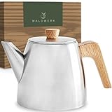 WALDWERK Teekanne mit Siebeinsatz - Teekanne Thermo Doppelwandig - Teekanne mit Sieb aus 304...