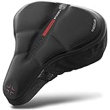 WITTKOP Fahrradsitzkissen mit Gelkissen & Memory-Schaum I Ergonomischer Fahrradsitzbezug für Damen...