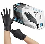 K-MART Einweghandschuhe, Schwarze Nitrilhandschuhe - 100 Stück Handschuhe, Handschuhe Einweg,...