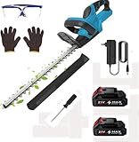 Professionelle kabellose Heckenschere, 21 V, mit 2 Akkus von 1500 mAh x 10, 1500 U/min,...