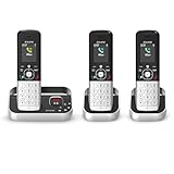 ALCATEL FX990 Voice Trio - Schnurloses DECT-Telefon mit Anrufbeantworter 50 Min. - Hochauflösendes...