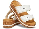 Crocs Damen Brooklyn Woven Buckle Sandal, Chalk, 37/38 EU