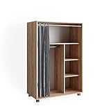 Vicco Kleiderschrank Doros, Sonoma, 100 x 146.6 cm mit Rollen