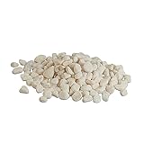 Relaxdays Marmorkies, 5kg, Dekosteine, 25-40mm, Kieselsteine, Gartenkiesel, Beet, Blumentopf, Grab,...