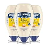 Hellmann's Echte Mayonnaise Quetschflasche, 3 Stück, reichhaltige, cremige Gewürze, glutenfrei,...