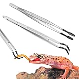 Duedusto Reptilien-Futterzange mit weichen Spitzen, Zubehör für Reptilien-Tanks, 15,2 cm,...