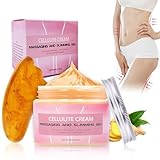 Shefave Senfsalbe Gegen Cellulite Creme Abnehmen Schnell Fettverbrenner mit Guasha Stein, Anti...