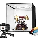 Yorbay Fotostudio Set 32 x 32 x 32cm CRI 95+ LED-Fotobox Lichtbox Lichtwürfel Profi Fotografie...