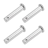 sourcing map 4 Stück Steckbolzen Einzelloch Gabelbolzen 8mm X 35mm Splintstift Flacher Kopf 304...