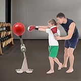 Punchingball Stehend Boxsack Höhenverstellbarer Standboxsack mit 1 Paar Boxhandschuhe, Saugnäpfen...