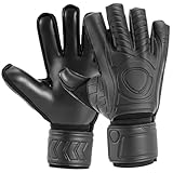 Ngbbby Fußballhandschuhe PU, schwarz, verstellbare, schützende, verschleißfeste Torwarthandschuhe...