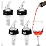 SLTAXAR 4 Stück Flaschenausgießer Spirituosen 2cl/4cl Dosierer für Flaschen, Ausgiesser für...
