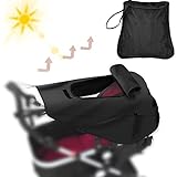 COLOFFE Universal Sonnensegel Kinderwagen mit UV Schutz 50+,Double Layer Wasserfester Sonnenschutz...