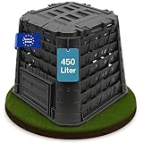 YourCasa® Premium Thermokomposter 450 Liter groß - aus wetterfestem Kunststoff - Komposter Garten...