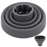 Vaguelly Universeller Silikon Haartrockner Aufsatz Ausziehbarer Haardiffusor in Grau Kompatibel mit...