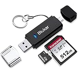 Blukar SD/Micro SD Kartenleser, Highspeed Micro USB OTG Adapter zu USB 3.0 Kartenlesegerät für...