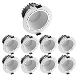 FAZRPIP 1/3/5/9 Stück Downlight Baffle Trim Tageslicht Retrofit Downlight 10W LED-Einbauleuchten...