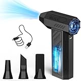 Elektrische Staubgebläse, 4-Gang Electric Air Duster 130000 U/min, Wiederaufladbare Luftgebläse,...