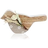 com-four® Dekofigur aus Holz - Vogel für Frühlingsdeko - Aufsteller zu Ostern, Frühling,...