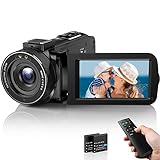 DPFIHRGO Videokamera Camcorder Full HD 1080P YouTube Camcorder 30FPS IR Nachtsicht Videokamera 3,0''...