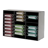 Büro Papier Organizer 24 Fach PVC Büro Aktentabletts Brief Rack Schreibtisch Organiser Schwarz A4...