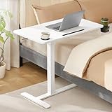 VASAGLE Beistelltisch mit Rollen, mobiler Stehtisch, 80 x 45 cm große Tischplatte, verstellbare...