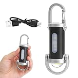 TNSLAND Mini Taschenlampe Schlüsselanhänger Superhelle LED Aufladbar Wasserdicht Taschenlampe 7...