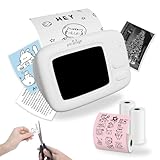 PeriPage Mini Drucker Aufkleberdrucker, Tragbarer Mini Thermodrucker Kompatibel mit...