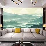 Moderne Kunst 3D Wandbild Tapete, Alpine Flusslandschaft 450(W)X315(H)Cm 3D-Wandbilder Space Large...