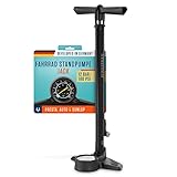 Alphatrail Standpumpe Jack - Für alle Ventile 12,5 Bar / 180 PSI Maximaldruck I Übergroßes...