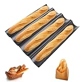 ASelected Baguette Backblech Baguetteblech mit Antihaftbeschichtung Baguette Backform für 4...