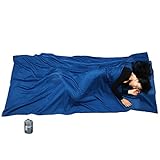 BROWINT Schlafsack Inlett aus Seide/Baumwolle, Reiseschlafsack mit Doppeltem Reißverschluss und...