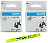 2X Shimano B05S-RX Bremsbeläge Resin Blister Verpackung inkl. MSZweirad Reflexband Nachfolger B01S...