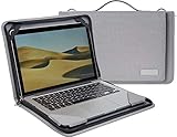 Broonel - Laptop Schultertasche Aus Grau Leder - kompatibel mit dem Dell Latitude 5289 2-in-1 12.5'...