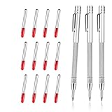 PBUSPU 3 Stück Wolframcarbid Stift, Anreißnadel Hartmetall mit Magnet,12 Ersatz Red Hat...