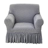 POPETPOP Relaxsesselbezug aus Polyester Elastischer Sesselüberzug mit Rundum Schutz Grauer...