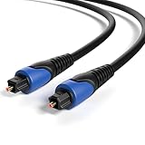 1m Optisches Kabel | Toslink Digitalkabel | Audiokabel | vergoldete Kontakte | LWL Lichtwellenleiter...