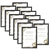 Ditwis 12 Stück Bilderrahmen A4 Schwarz, Rahmen DIN A4 für 21x29,7 cm Zertifikate, Urkunde,...