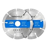 2x Diamantscheibe 125mm, Diamanttrennscheibe für Beton, Granit, Stein, Ziegel, Baumaterialien,...