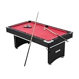 VEVOR Billardtisch 183 cm moderner Spieltisch mit verstellbaren Füßen, komplettes Set...