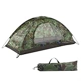 Campingzelt, wasserdicht, 1 Person, Outdoor-Camouflage-Zelt, tragbar, schnell aufzubauen,...