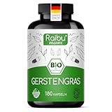 Raibu BIO Gerstengras Kapseln - 3600 mg pro Tagesdosis - ökologischer Anbau - 180 Kapseln -...